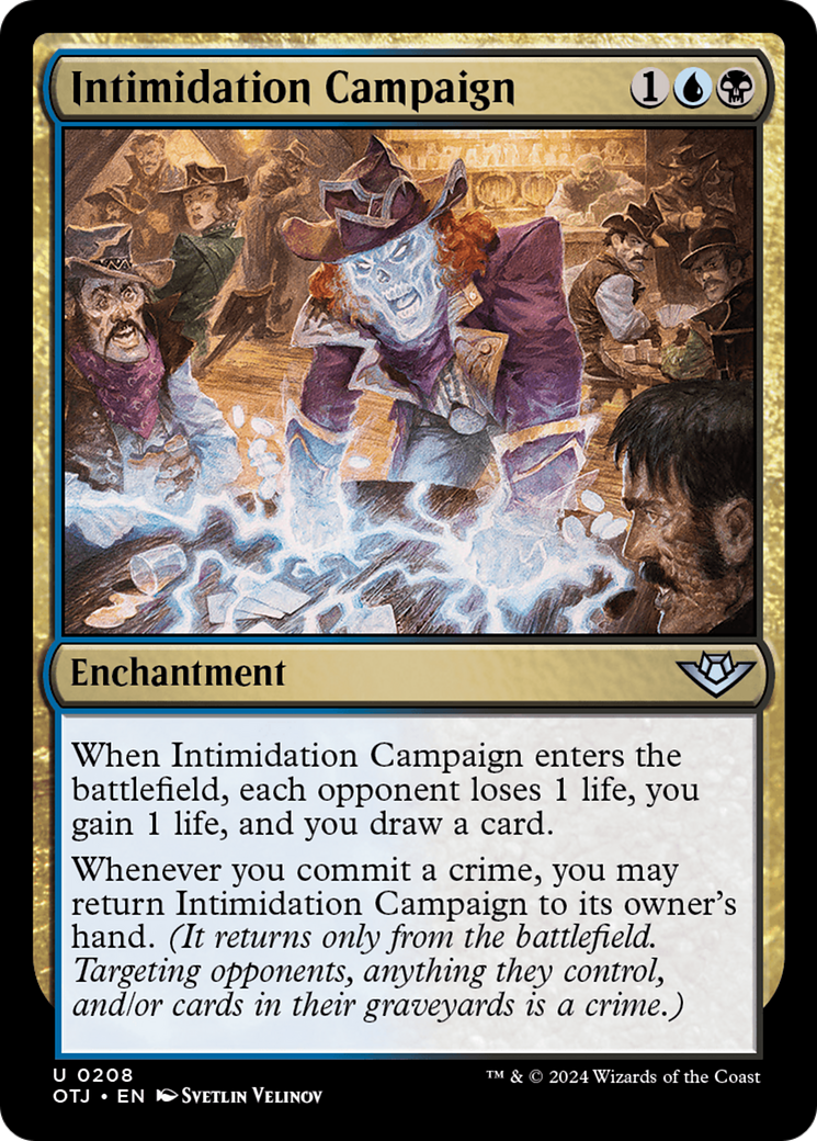 Intimidation Campaign (OTJ-208) - Outlaws of Thunder Junction Foil - Premium MTG Single from Wizards of the Coast - Just $0.25! Shop now at Game Crave Tournament Store