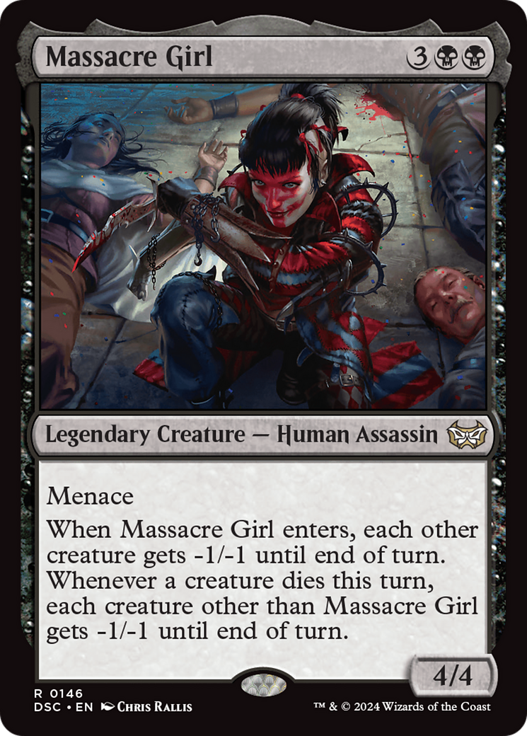Massacre Girl (DSC-146) - Duskmourn: House of Horror Commander - Premium MTG Single from Wizards of the Coast - Just $0.25! Shop now at Game Crave Tournament Store
