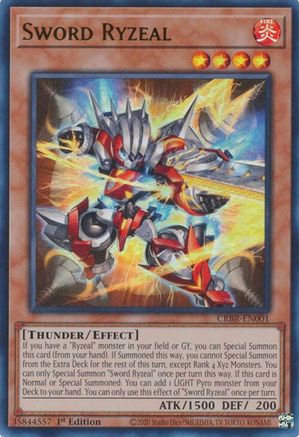 Sword Ryzeal (CRBR-EN001) - Crossover Breakers 1st Edition - Premium Yugioh Single from Konami - Just $6.18! Shop now at Game Crave Tournament Store
