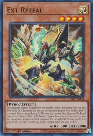 Ext Ryzeal (CRBR-EN004) - Crossover Breakers 1st Edition - Premium Yugioh Single from Konami - Just $10.38! Shop now at Game Crave Tournament Store
