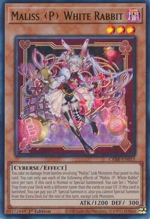Maliss P White Rabbit (CRBR-EN015) - Crossover Breakers 1st Edition - Premium Yugioh Single from Konami - Just $7.22! Shop now at Game Crave Tournament Store