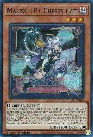 Maliss P Chessy Cat (CRBR-EN016) - Crossover Breakers 1st Edition - Premium Yugioh Single from Konami - Just $0.25! Shop now at Game Crave Tournament Store