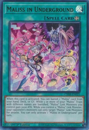 Maliss in Underground (CRBR-EN021) - Crossover Breakers 1st Edition - Premium Yugioh Single from Konami - Just $6.04! Shop now at Game Crave Tournament Store