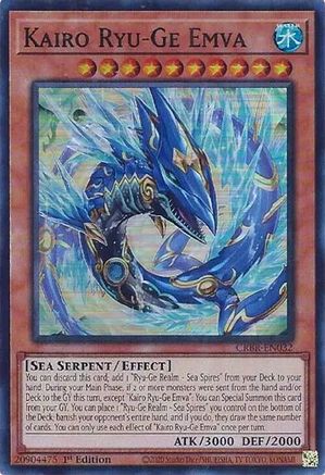 Kairo Ryu-Ge Emva (CRBR-EN032) - Crossover Breakers 1st Edition - Premium Yugioh Single from Konami - Just $0.25! Shop now at Game Crave Tournament Store