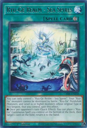 Ryu-Ge Realm - Sea Spires (CRBR-EN038) - Crossover Breakers 1st Edition - Premium Yugioh Single from Konami - Just $0.25! Shop now at Game Crave Tournament Store