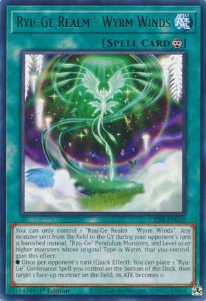Ryu-Ge Realm - Wyrm Winds (CRBR-EN039) - Crossover Breakers 1st Edition - Premium Yugioh Single from Konami - Just $0.25! Shop now at Game Crave Tournament Store