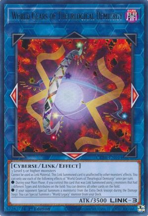 World Gears of Theurlogical Demiurgy (CRBR-EN044) - Crossover Breakers 1st Edition - Premium Yugioh Single from Konami - Just $0.25! Shop now at Game Crave Tournament Store