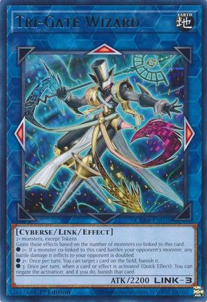 Tri-Gate Wizard (CRBR-EN050) - Crossover Breakers 1st Edition - Premium Yugioh Single from Konami - Just $0.25! Shop now at Game Crave Tournament Store