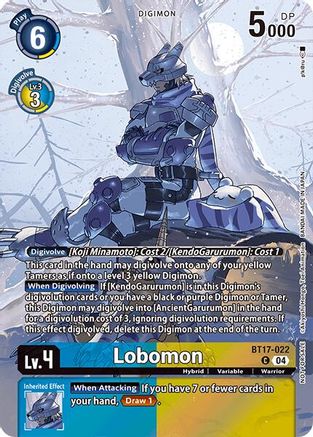 Lobomon (Legend Pack 2024 Box Topper) (BT17-022) - Chain of Liberation Foil - Premium Digimon Single from Bandai - Just $2.35! Shop now at Game Crave Tournament Store