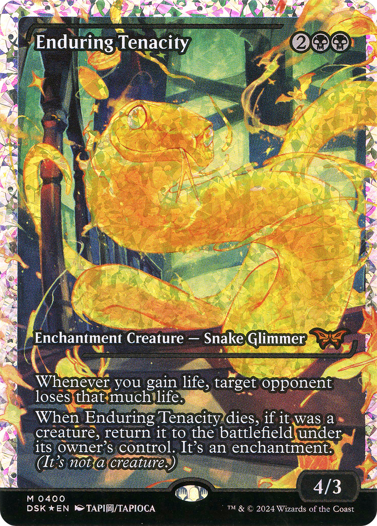 Enduring Tenacity (DSK-400) - Duskmourn: House of Horror: (Showcase) Foil - Premium MTG Single from Wizards of the Coast - Just $73.47! Shop now at Game Crave Tournament Store