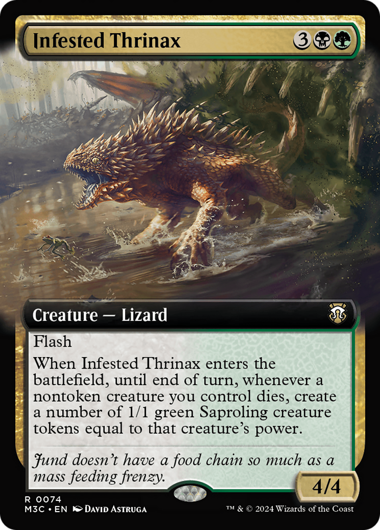 Infested Thrinax (M3C-074) - Modern Horizons 3 Commander: (Extended Art) - Premium MTG Single from Wizards of the Coast - Just $0.25! Shop now at Game Crave Tournament Store
