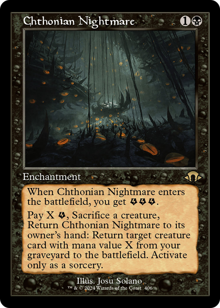 Chthonian Nightmare (MH3-406) - Modern Horizons 3 - Premium MTG Single from Wizards of the Coast - Just $1.22! Shop now at Game Crave Tournament Store