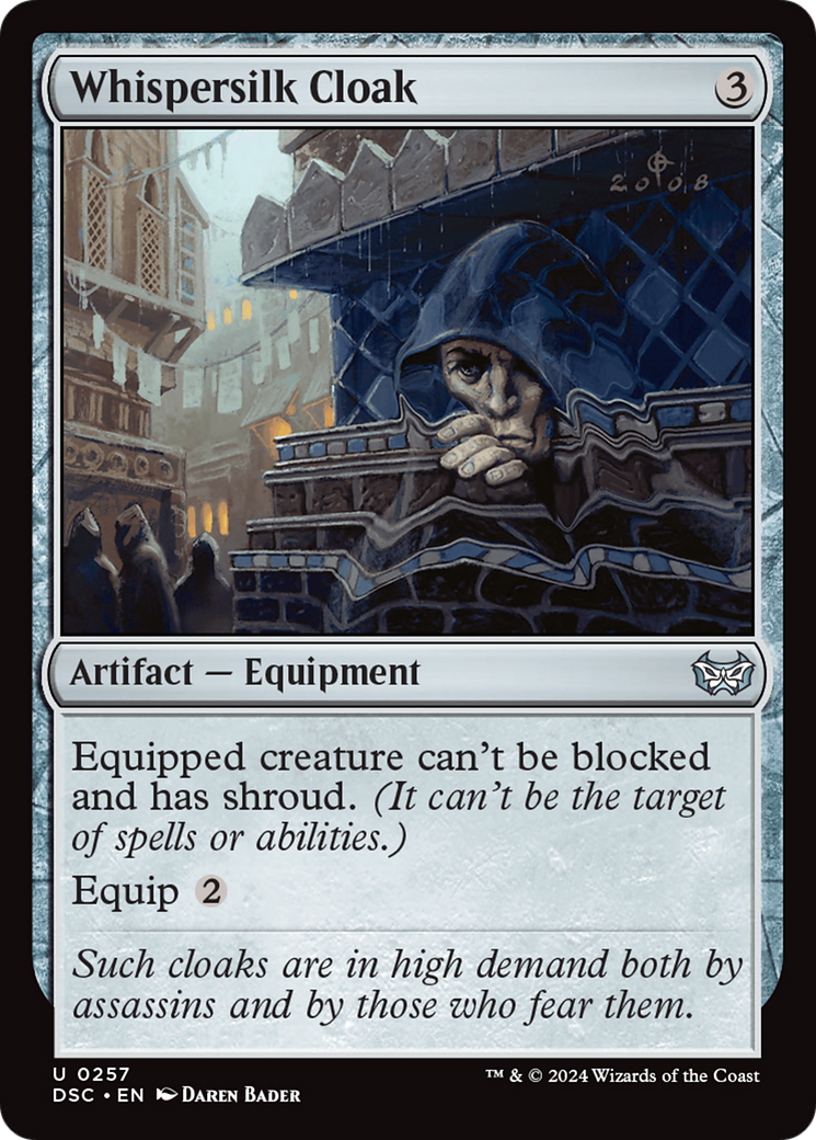 Whispersilk Cloak (DSC-257) - Duskmourn: House of Horror Commander - Premium MTG Single from Wizards of the Coast - Just $1.45! Shop now at Game Crave Tournament Store