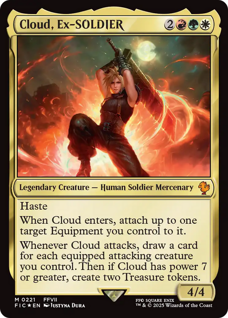 Cloud, Ex-SOLDIER (FIC-221) - Commander: FINAL FANTASY Foil - Premium MTG Single from Wizards of the Coast - Just $4.38! Shop now at Game Crave Tournament Store