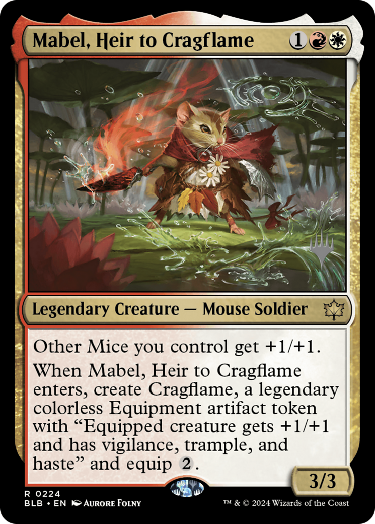 Mabel, Heir to Cragflame (PBLB-224P) - Bloomburrow Promos Foil - Premium MTG Single from Wizards of the Coast - Just $0.96! Shop now at Game Crave Tournament Store