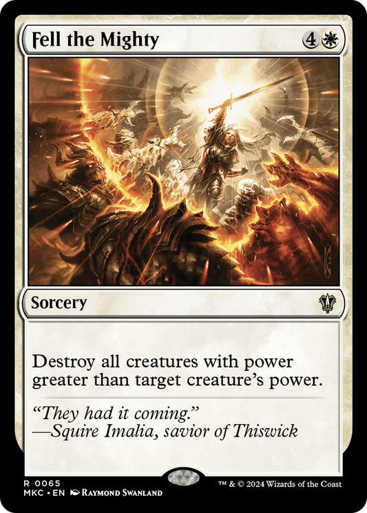 Fell the Mighty (MKC-065) - Murders at Karlov Manor Commander - Premium MTG Single from Wizards of the Coast - Just $0.25! Shop now at Game Crave Tournament Store