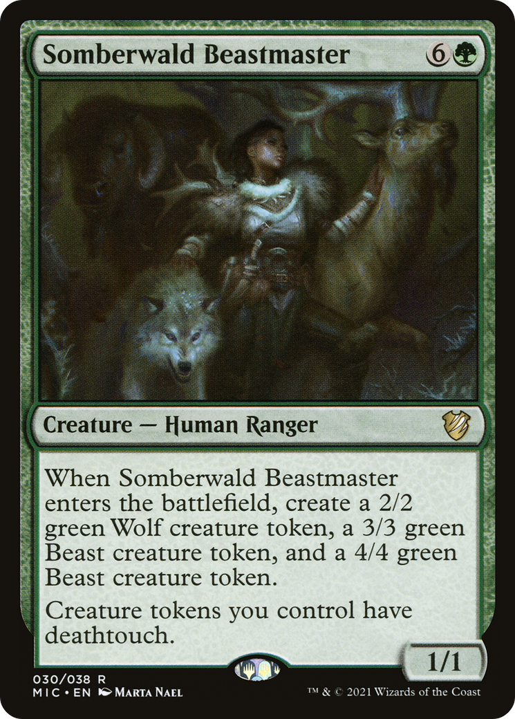 Somberwald Beastmaster (MIC-030) - Midnight Hunt Commander - Premium MTG Single from Wizards of the Coast - Just $0.08! Shop now at Game Crave Tournament Store