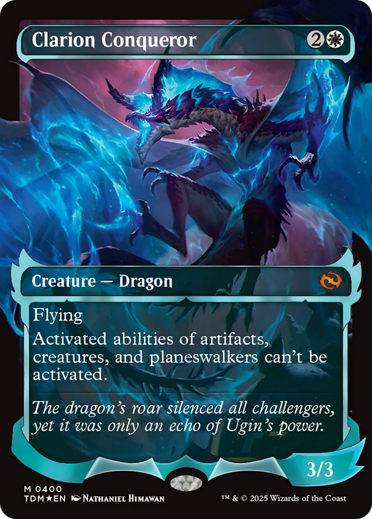 Clarion Conqueror (TDM-400) - Tarkir: Dragonstorm: (Showcase) (Borderless) Foil - Premium MTG Single from Wizards of the Coast - Just $4.55! Shop now at Game Crave Tournament Store