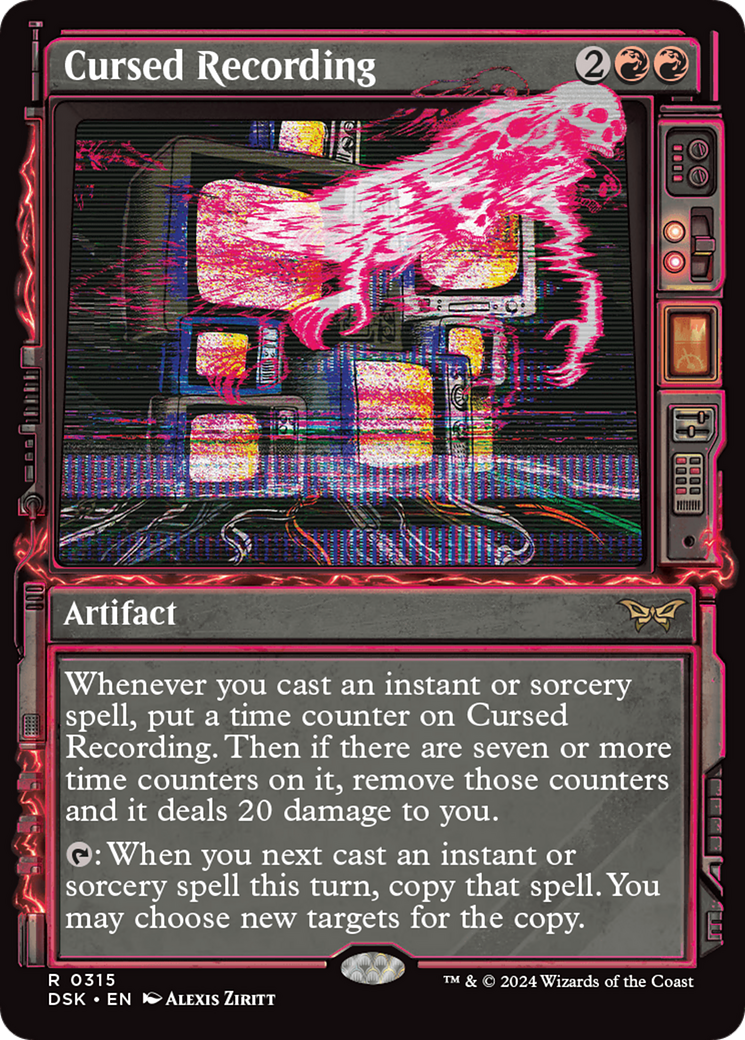 Cursed Recording (DSK-315) - Duskmourn: House of Horror: (Showcase) - Premium MTG Single from Wizards of the Coast - Just $0.25! Shop now at Game Crave Tournament Store