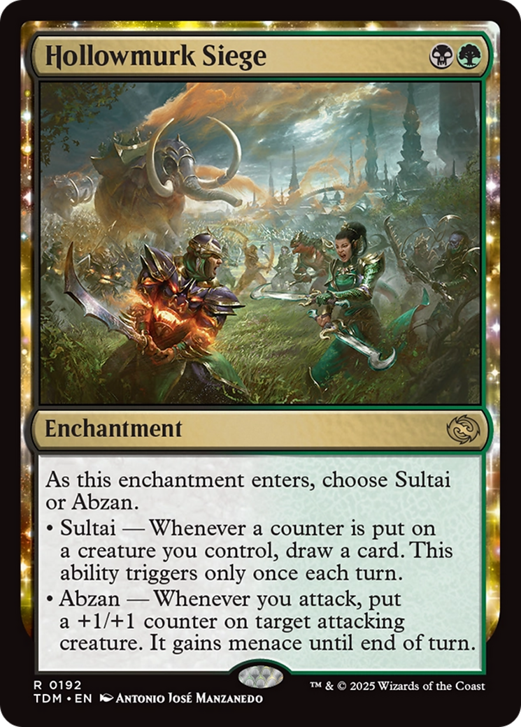 Hollowmurk Siege (TDM-192) - Tarkir: Dragonstorm: (enchantment) - Premium MTG Single from Wizards of the Coast - Just $0.14! Shop now at Game Crave Tournament Store