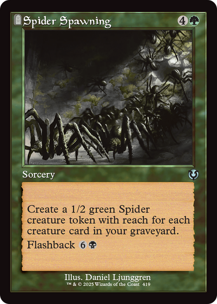 Spider Spawning (Retro Frame) (-419) - Innistrad Remastered - Premium MTG Single from Wizards of the Coast - Just $0.26! Shop now at Game Crave Tournament Store