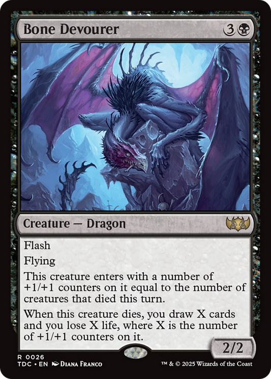 Bone Devourer (TDC-026) - Tarkir: Dragonstorm Commander - Premium MTG Single from Wizards of the Coast - Just $0.08! Shop now at Game Crave Tournament Store