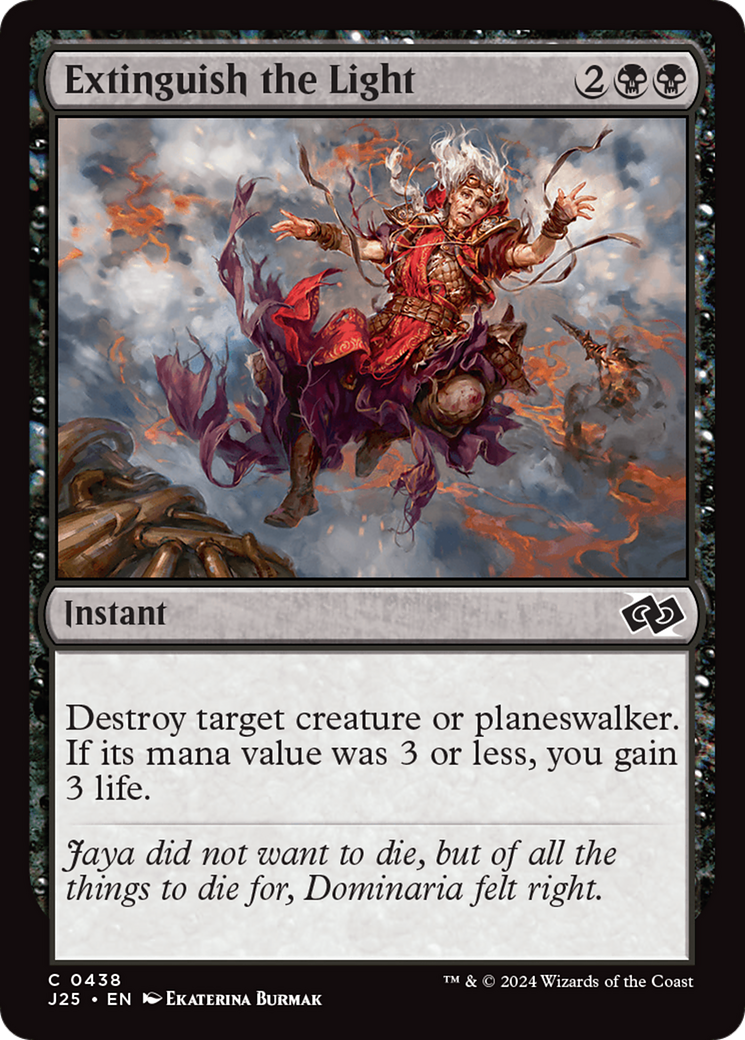 Extinguish the Light (J25-438) - Foundations Jumpstart - Premium MTG Single from Wizards of the Coast - Just $0.25! Shop now at Game Crave Tournament Store