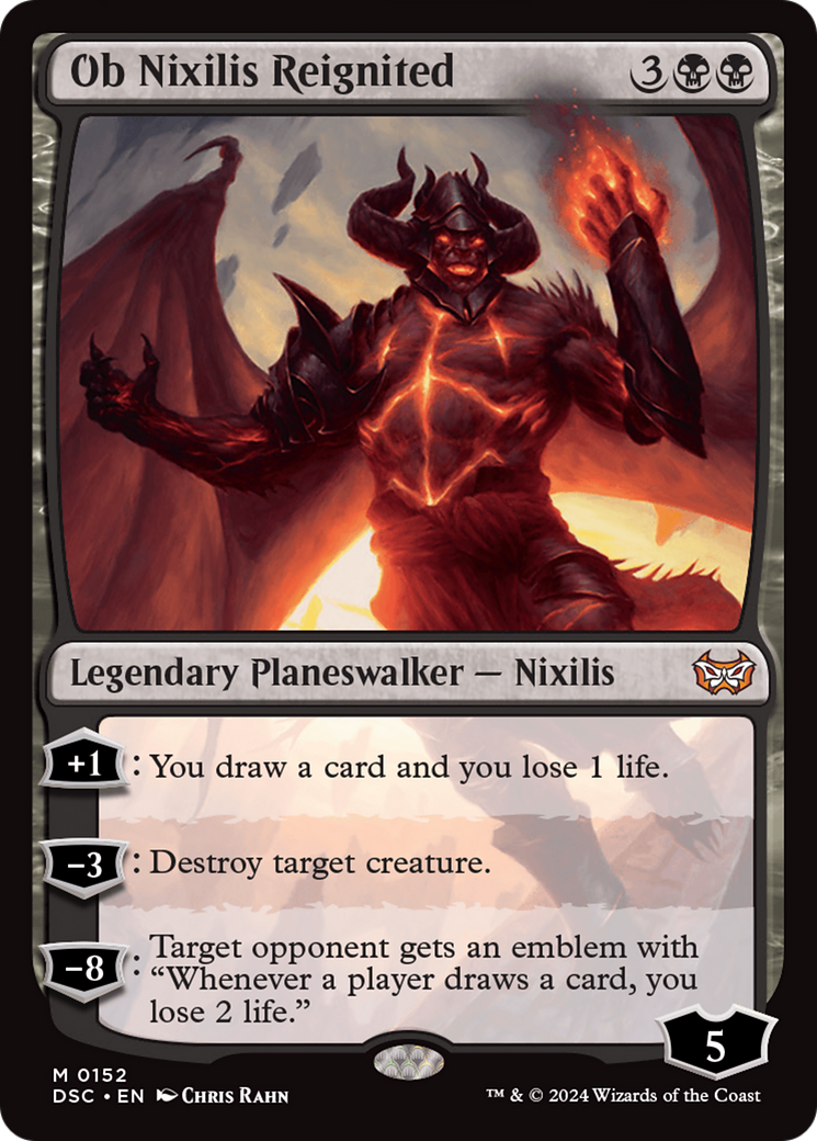 Ob Nixilis Reignited (DSC-152) - Duskmourn: House of Horror Commander - Premium MTG Single from Wizards of the Coast - Just $0.25! Shop now at Game Crave Tournament Store