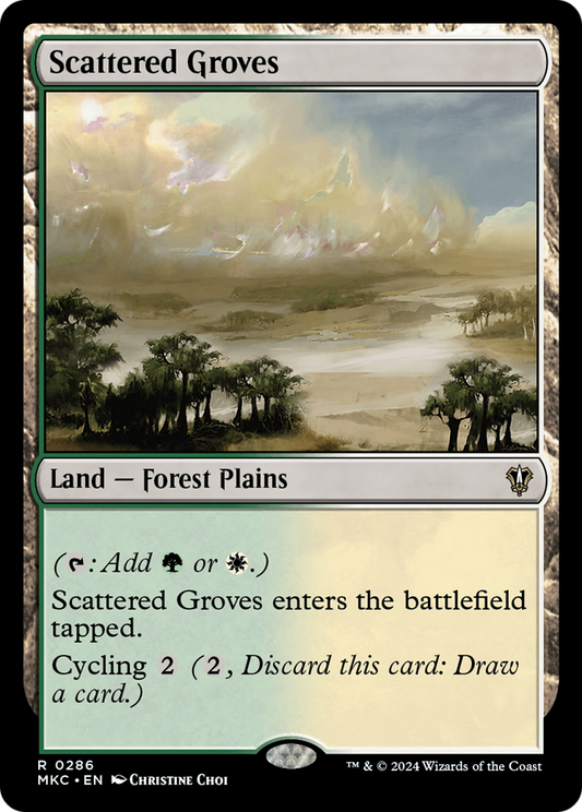 Scattered Groves (MKC-286) - Murders at Karlov Manor Commander - Premium MTG Single from Wizards of the Coast - Just $0.25! Shop now at Game Crave Tournament Store