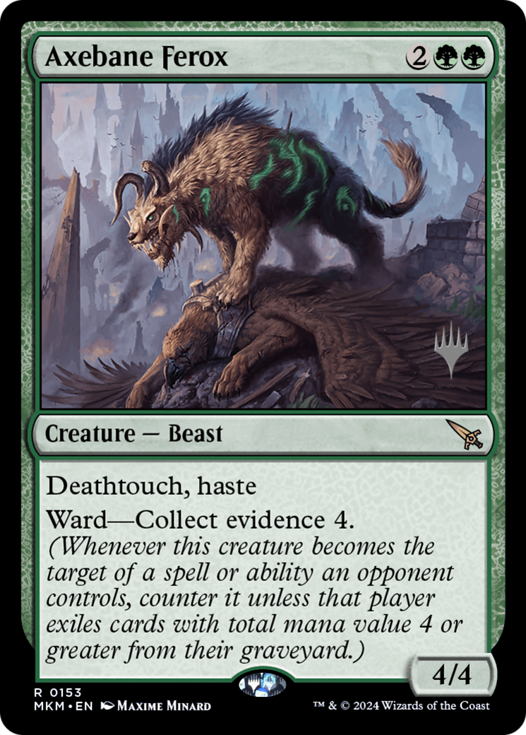 Axebane Ferox (PMKM-153P) - Murders at Karlov Manor Promos - Premium MTG Single from Wizards of the Coast - Just $0.25! Shop now at Game Crave Tournament Store