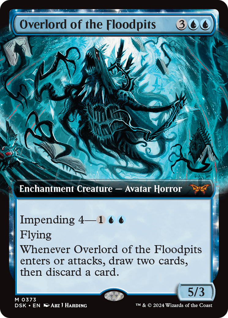 Overlord of the Floodpits (DSK-373) - Duskmourn: House of Horror: (Extended Art, nyxtouched) Foil - Premium MTG Single from Wizards of the Coast - Just $4.78! Shop now at Game Crave Tournament Store