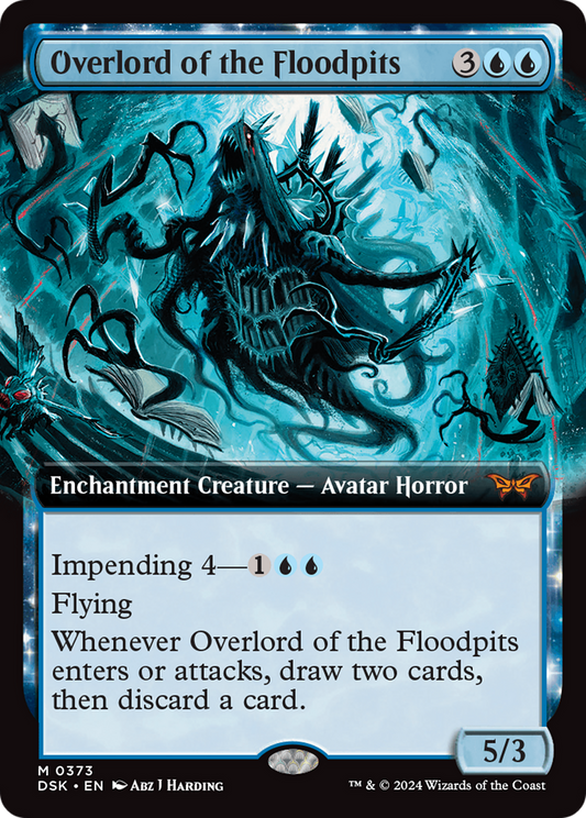 Overlord of the Floodpits (DSK-373) - Duskmourn: House of Horror: (Extended Art, nyxtouched) - Premium MTG Single from Wizards of the Coast - Just $2.70! Shop now at Game Crave Tournament Store