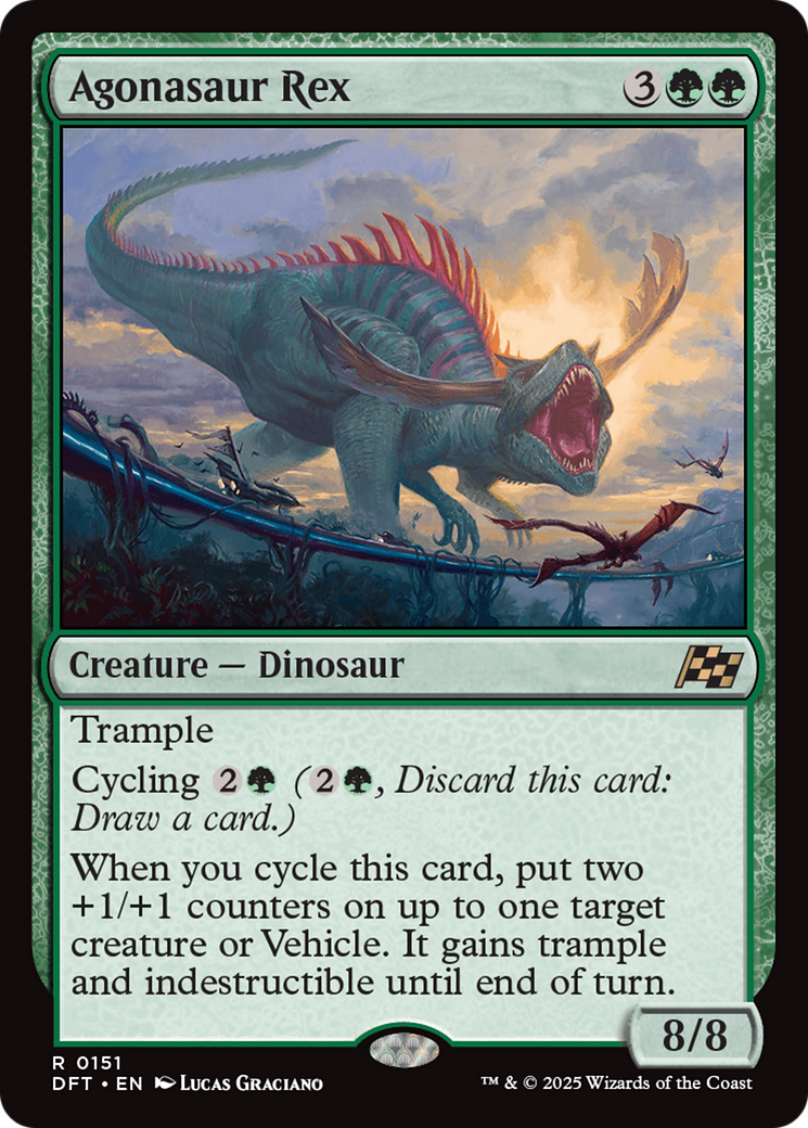 Agonasaur Rex (DFT-151) - Aetherdrift Foil - Premium MTG Single from Wizards of the Coast - Just $0.22! Shop now at Game Crave Tournament Store