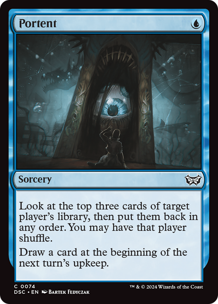 Portent (DSC-074) - Duskmourn: House of Horror Commander - Premium MTG Single from Wizards of the Coast - Just $0.25! Shop now at Game Crave Tournament Store