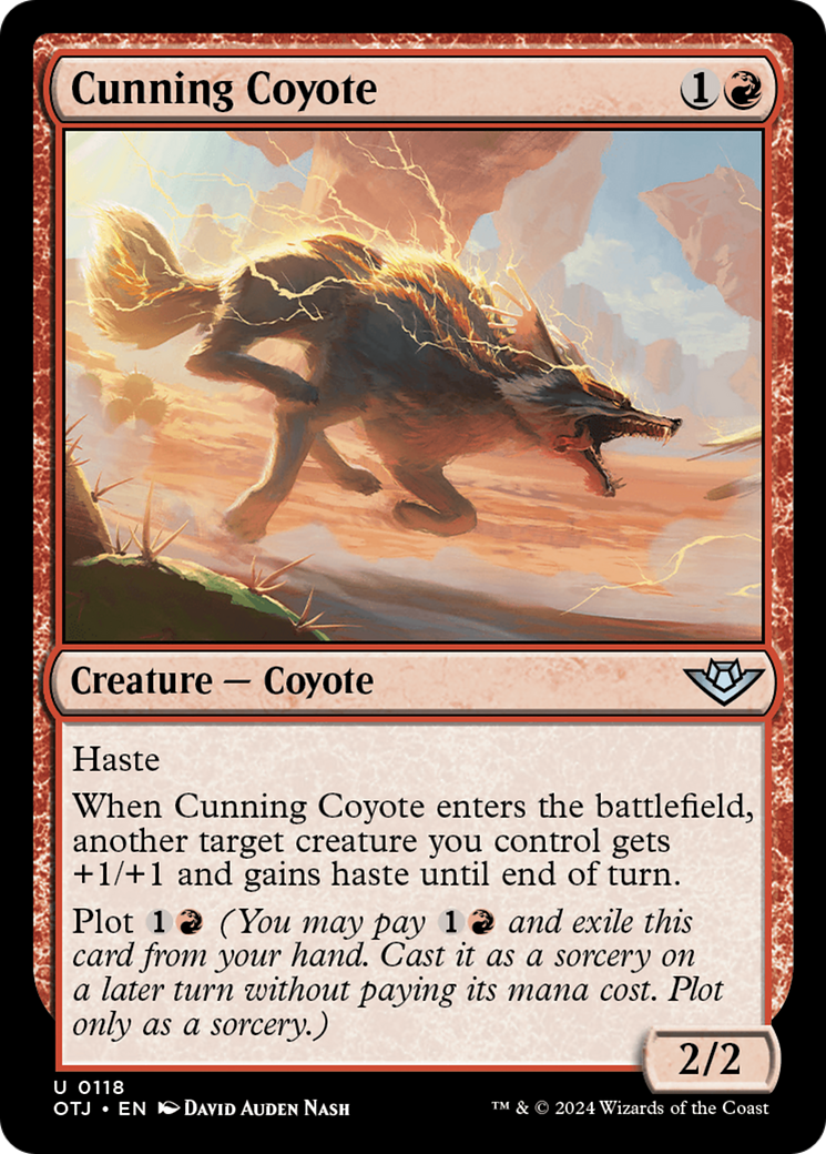 Cunning Coyote (OTJ-118) - Outlaws of Thunder Junction - Premium MTG Single from Wizards of the Coast - Just $0.25! Shop now at Game Crave Tournament Store