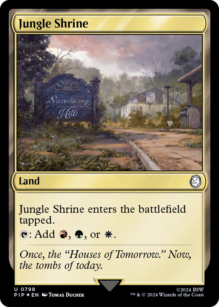 Jungle Shrine (PIP-798) - Fallout Foil - Premium MTG Single from Wizards of the Coast - Just $9.97! Shop now at Game Crave Tournament Store
