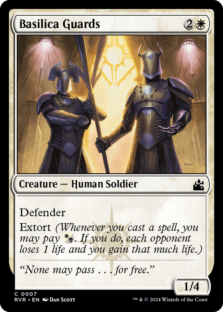 Basilica Guards (RVR-007) - Ravnica Remastered Foil - Premium MTG Single from Wizards of the Coast - Just $0.25! Shop now at Game Crave Tournament Store