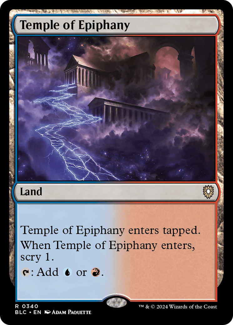 Temple of Epiphany (BLC-340) - Bloomburrow Commander - Premium MTG Single from Wizards of the Coast - Just $0.25! Shop now at Game Crave Tournament Store