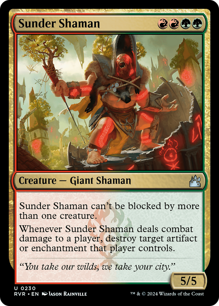Sunder Shaman (RVR-230) - Ravnica Remastered Foil - Premium MTG Single from Wizards of the Coast - Just $0.25! Shop now at Game Crave Tournament Store