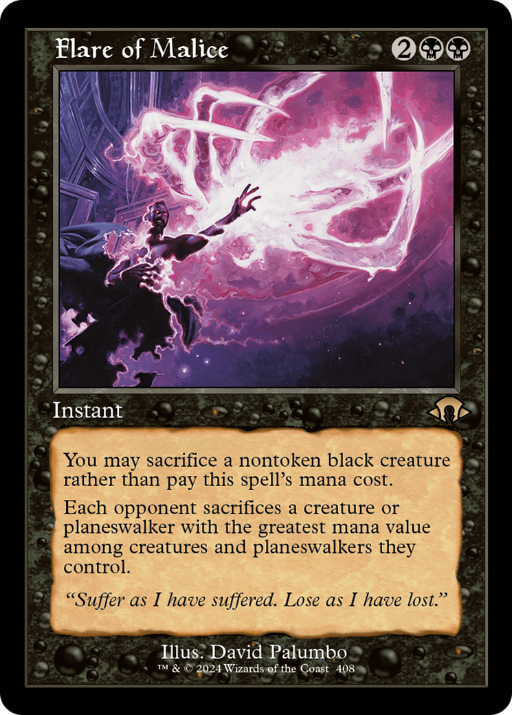 Flare of Malice (MH3-408) - Modern Horizons 3 Foil - Premium MTG Single from Wizards of the Coast - Just $4.64! Shop now at Game Crave Tournament Store