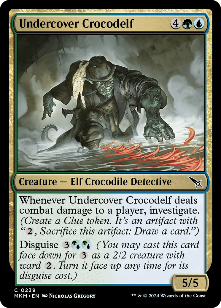 Undercover Crocodelf (MKM-239) - Murders at Karlov Manor Foil - Premium MTG Single from Wizards of the Coast - Just $0.25! Shop now at Game Crave Tournament Store