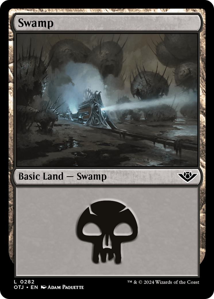 Swamp (OTJ-282) - Outlaws of Thunder Junction - Premium MTG Single from Wizards of the Coast - Just $0.25! Shop now at Game Crave Tournament Store