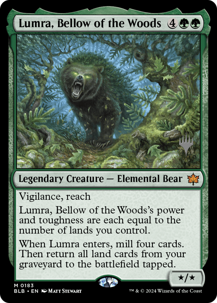 Lumra, Bellow of the Woods (PBLB-183P) - Bloomburrow Promos - Premium MTG Single from Wizards of the Coast - Just $10.67! Shop now at Game Crave Tournament Store