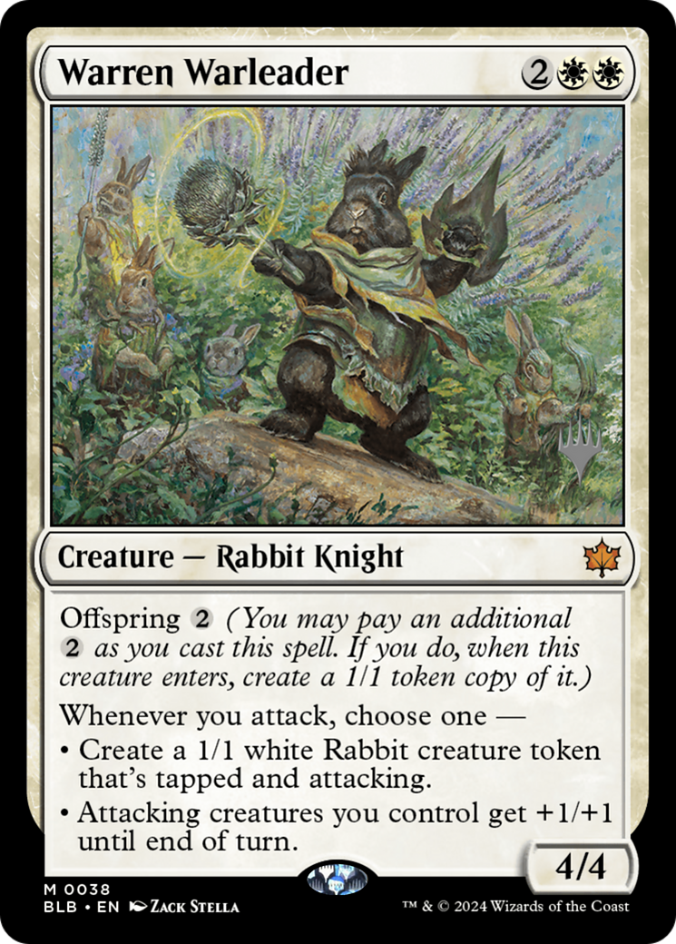 Warren Warleader (PBLB-38P) - Bloomburrow Promos - Premium MTG Single from Wizards of the Coast - Just $2.54! Shop now at Game Crave Tournament Store