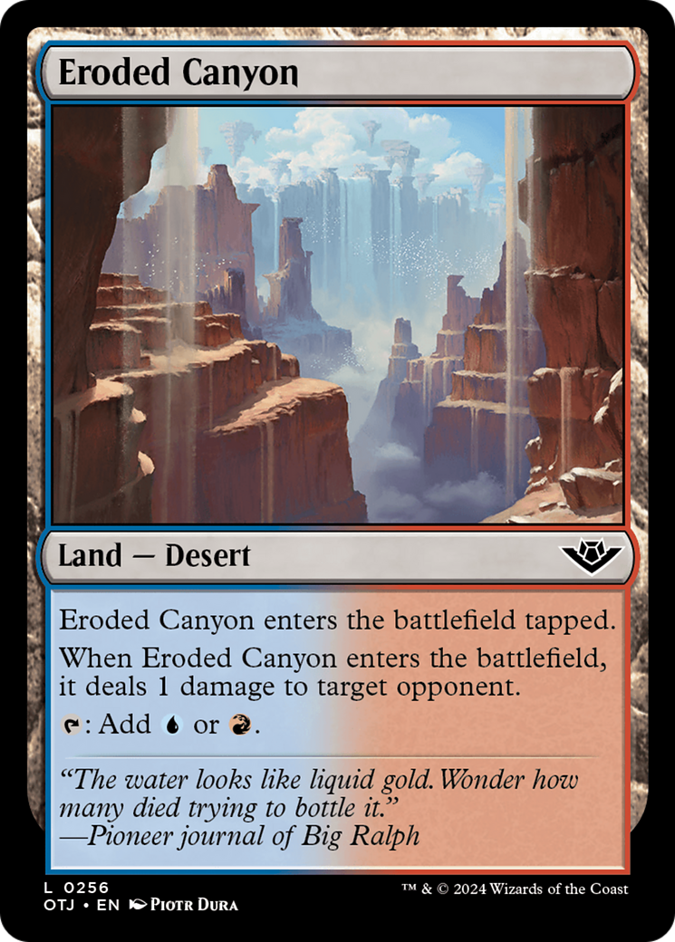 Eroded Canyon (OTJ-256) - Outlaws of Thunder Junction - Premium MTG Single from Wizards of the Coast - Just $0.25! Shop now at Game Crave Tournament Store