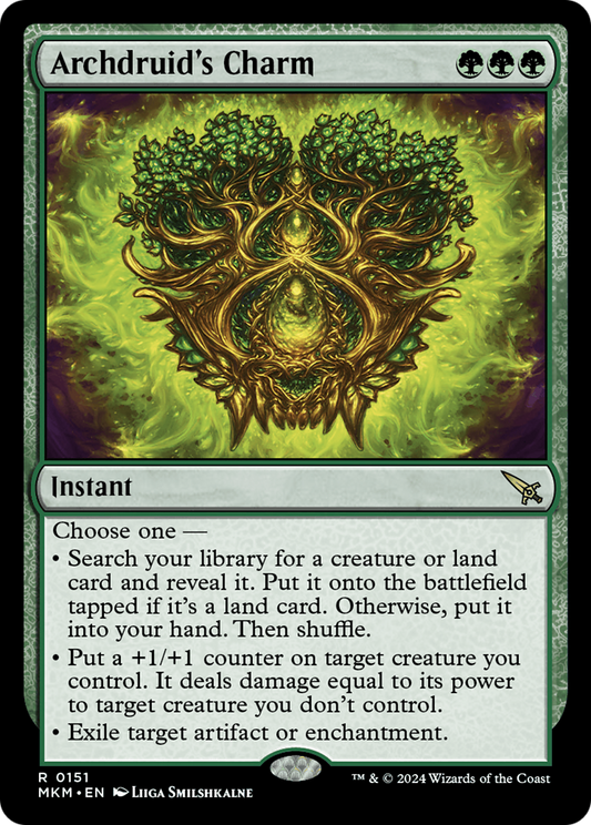 Archdruid's Charm (MKM-151) - Murders at Karlov Manor Foil - Premium MTG Single from Wizards of the Coast - Just $3.10! Shop now at Game Crave Tournament Store