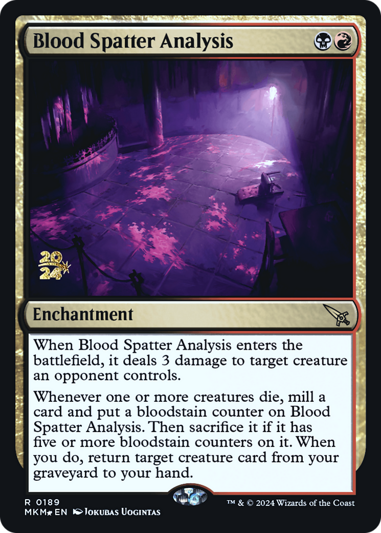Blood Spatter Analysis (PMKM-189S) - Murders at Karlov Manor Promos Foil - Premium MTG Single from Wizards of the Coast - Just $0.54! Shop now at Game Crave Tournament Store