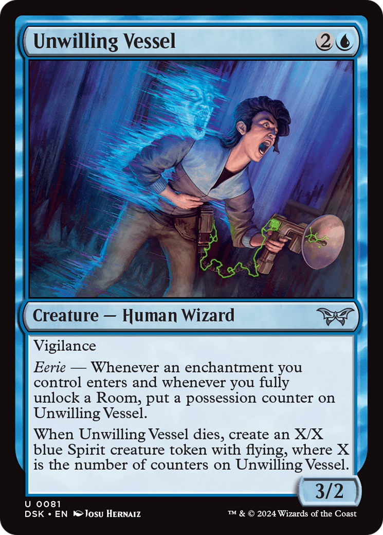 Unwilling Vessel (DSK-081) - Duskmourn: House of Horror Foil - Premium MTG Single from Wizards of the Coast - Just $0.25! Shop now at Game Crave Tournament Store