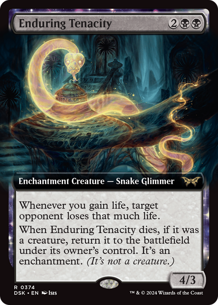 Enduring Tenacity (DSK-374) - Duskmourn: House of Horror: (Extended Art, nyxtouched) Foil - Premium MTG Single from Wizards of the Coast - Just $3.95! Shop now at Game Crave Tournament Store