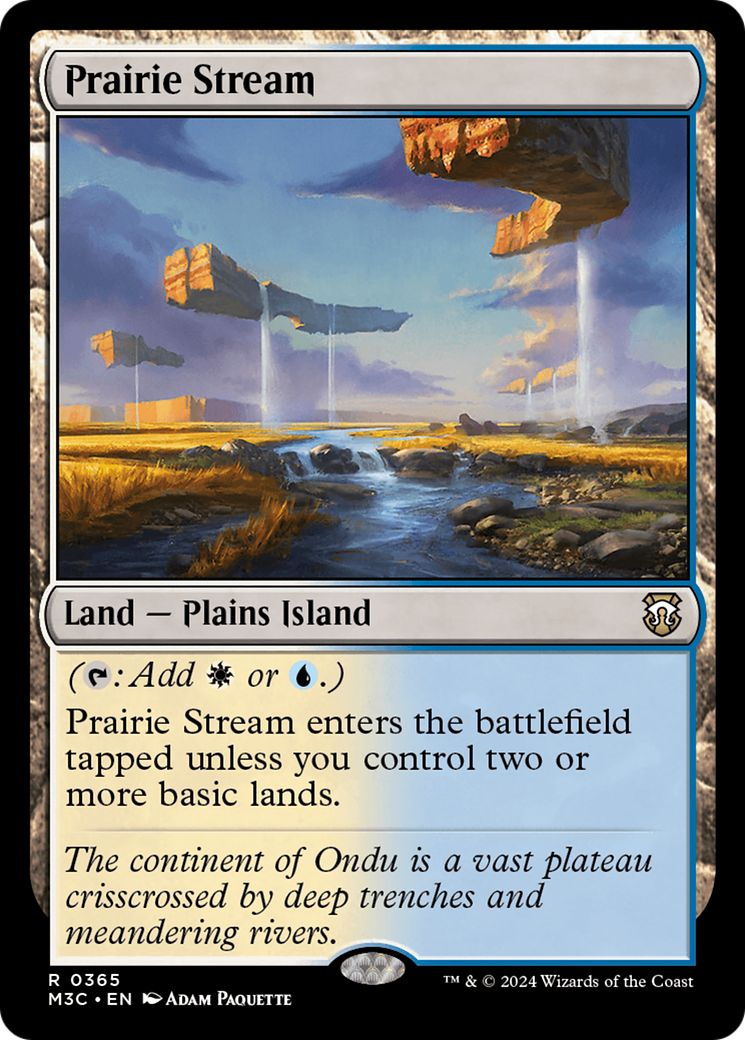 Prairie Stream (M3C-365) - Modern Horizons 3 Commander - Premium MTG Single from Wizards of the Coast - Just $0.25! Shop now at Game Crave Tournament Store